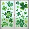 St Patricks Day Window Clings, Extra Large Shamrock Window Stickers Decorations for St. Patricks Window Decorations, 8 Sheets